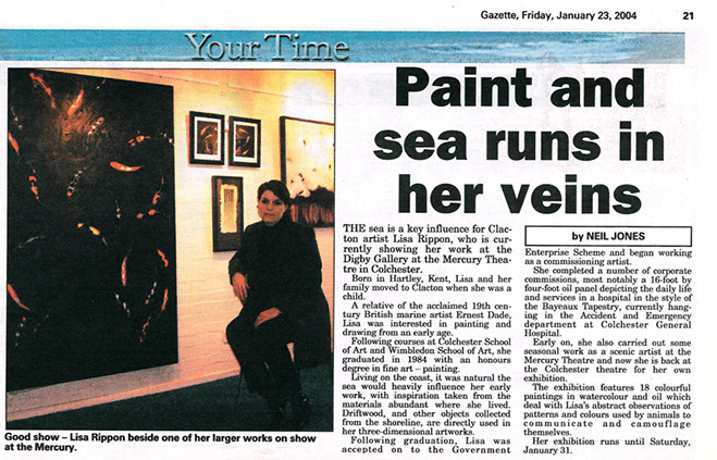 CLACTON GAZETTE & EVENING GAZETTE, 16th & 23rd JAN 2004